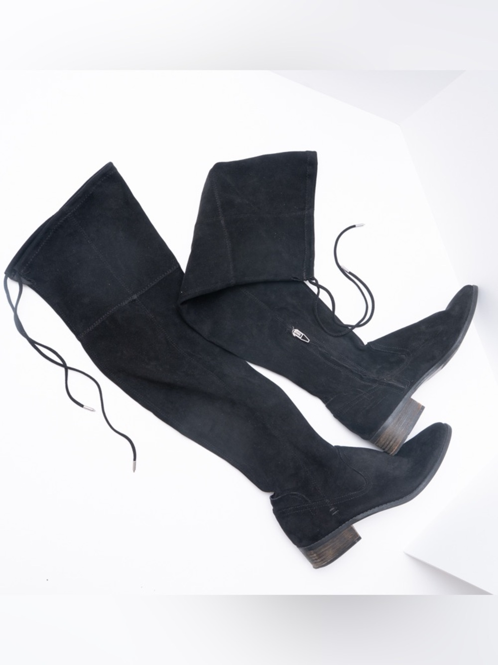 Over the knee suede boots
